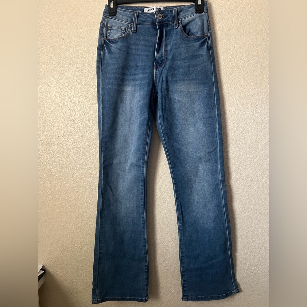 Light wash bootcut jeans